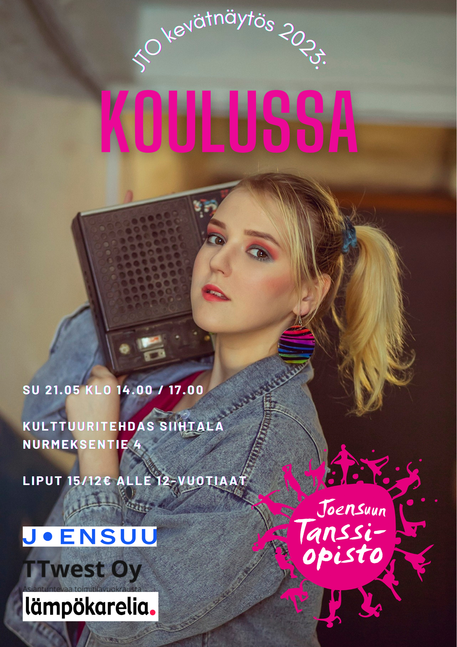 Kevätnäytös ”KOULUSSA” Siihtalan kulttuuritehtaalla SU 21.5. klo 14.00 & 17.00